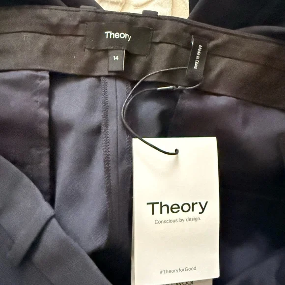 Theory Women’s Navy trousers US 14 - Picture 3 of 6
